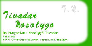 tivadar mosolygo business card