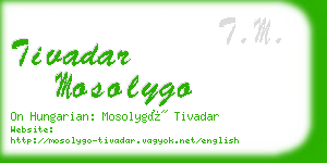 tivadar mosolygo business card